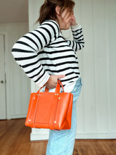 Load image into Gallery viewer, Cope &amp; Co. Small Tote in Iconic Orange Vegetable Tanned Leather
