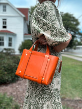 Load image into Gallery viewer, Cope &amp; Co. Small Tote in Iconic Orange Vegetable Tanned Leather
