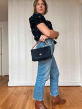 Load image into Gallery viewer, Cope &amp; Co. Petite Flap Bag Midnight Navy Suede Bag - Heirloom Suede Collection
